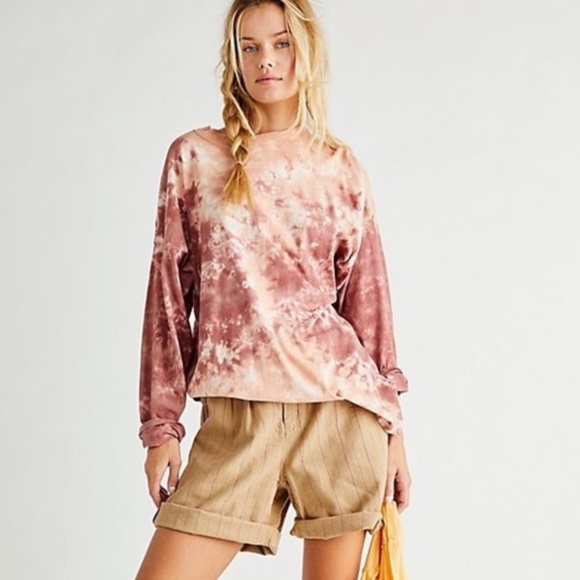 Free People Tops - Free People We The Free Be Free Tie Dye Tee